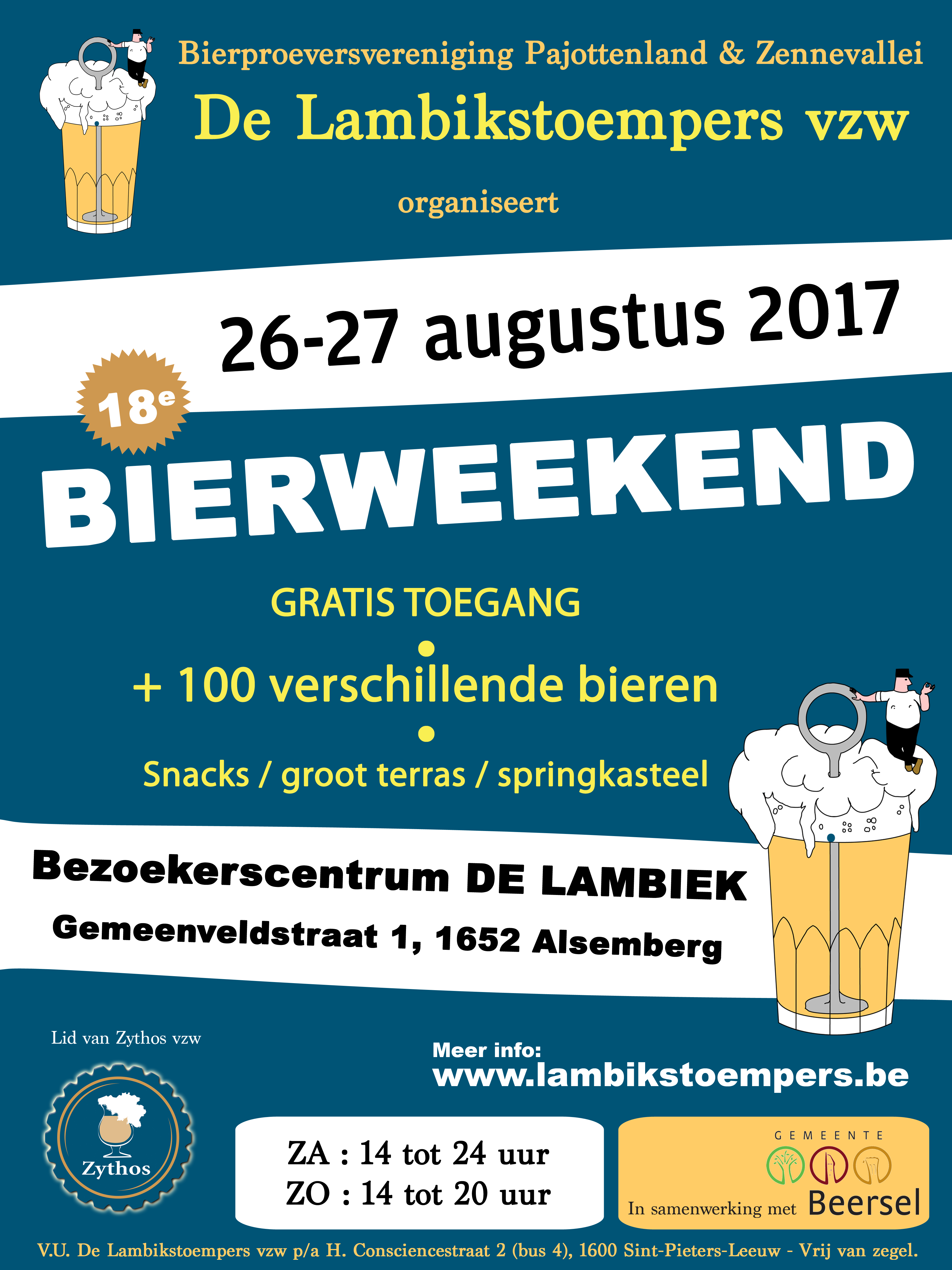 Lambikstoempers Bierweekend 2017 affiche