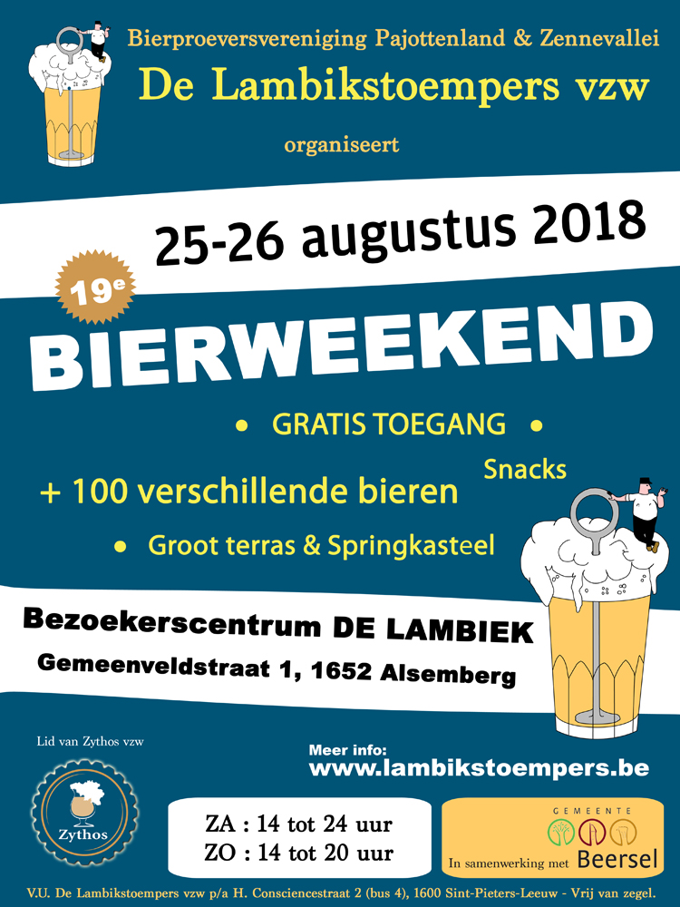 Lambikstoempers Bierweekend 2018 affiche