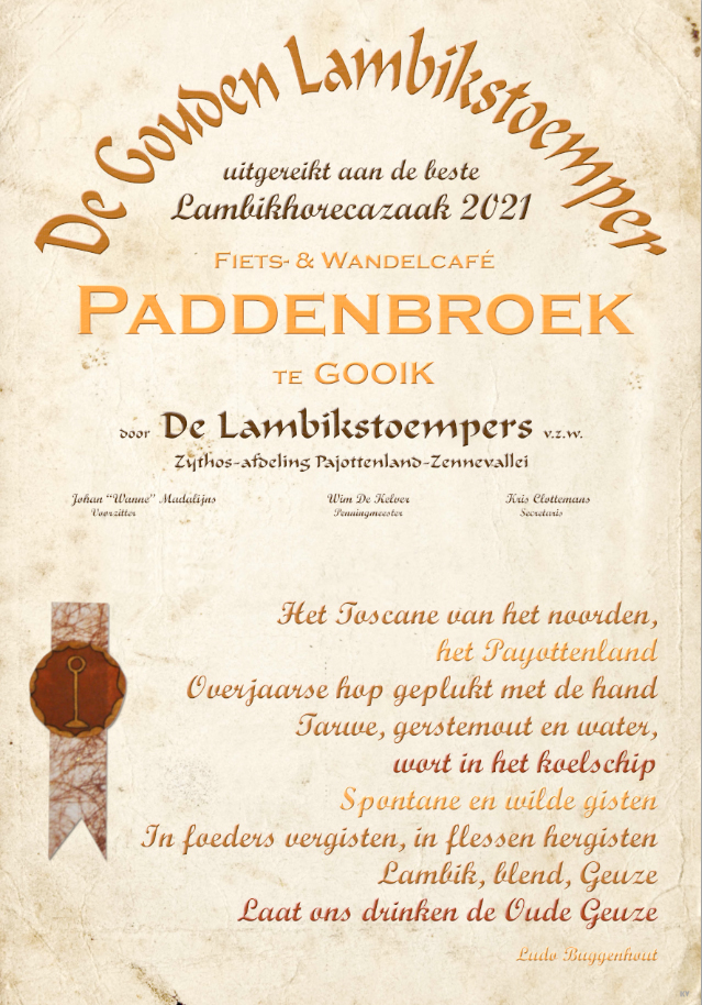 Paddenbroek Golden Lambikstoemper 2021